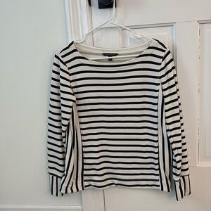 Banana Republic size small black and white striped sweatshirt. Good condition.